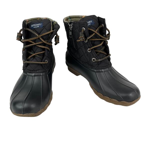 Sperry Women's Saltwater Quilted Duck Boot 6M Black - Picture 12 of 12